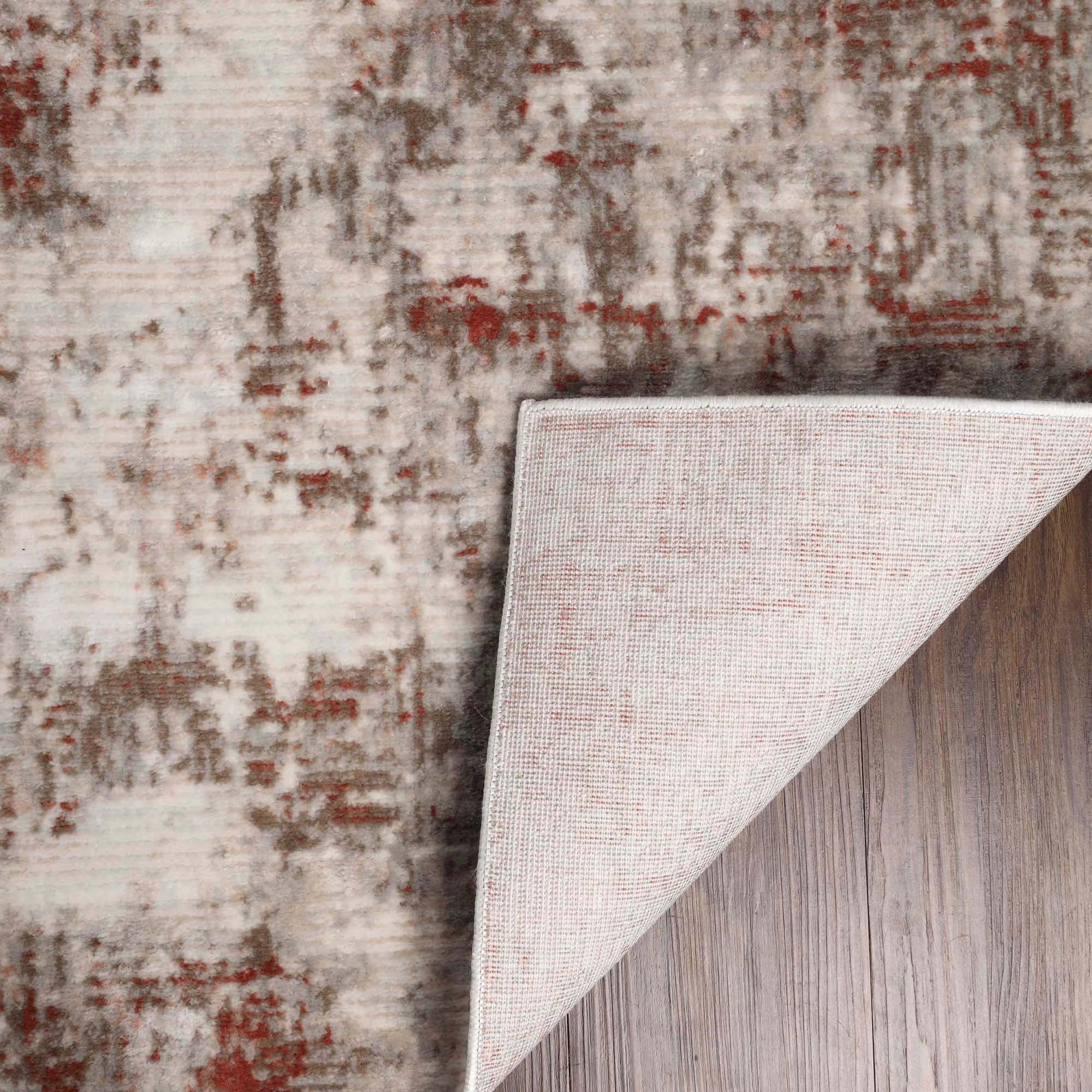 Superior Euphemia Distressed Modern Indoor Area Rug, 7' 6" x 9' 6", Rust