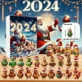 thumbnail image 6 of 2024 Christmas Countdown Sets - 2D Home Chicken Ornaments with Santa Hats for Holiday Decoration - Advent Calendar Tree Ornaments Set (24 ), 6 of 7