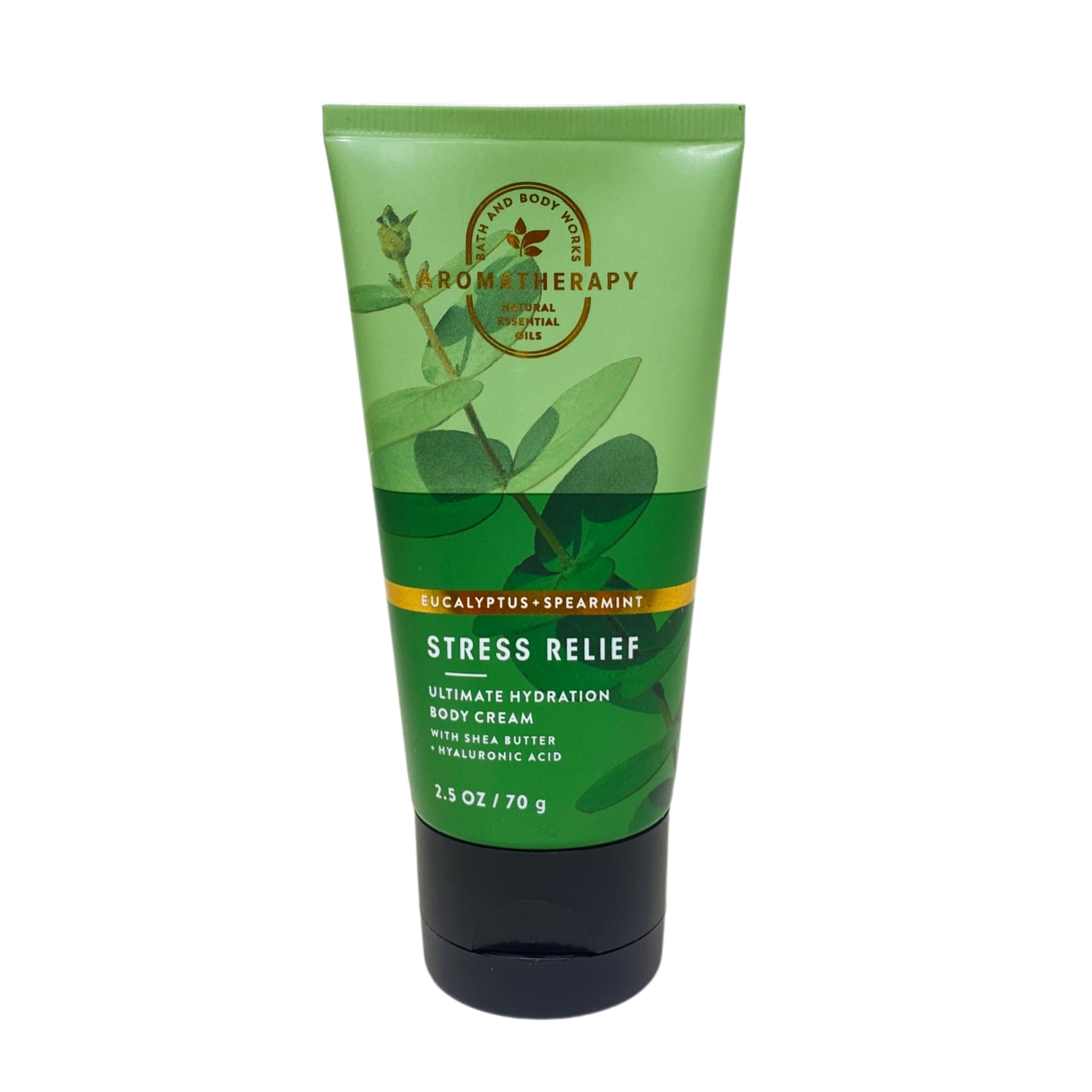 Bath & Body Works Aromatherapy Stress Relief Eucalyptus Spearmint - 2 Ultimate Hydration Body Creams with an Aloe Vera Mini Soap - Travel Size