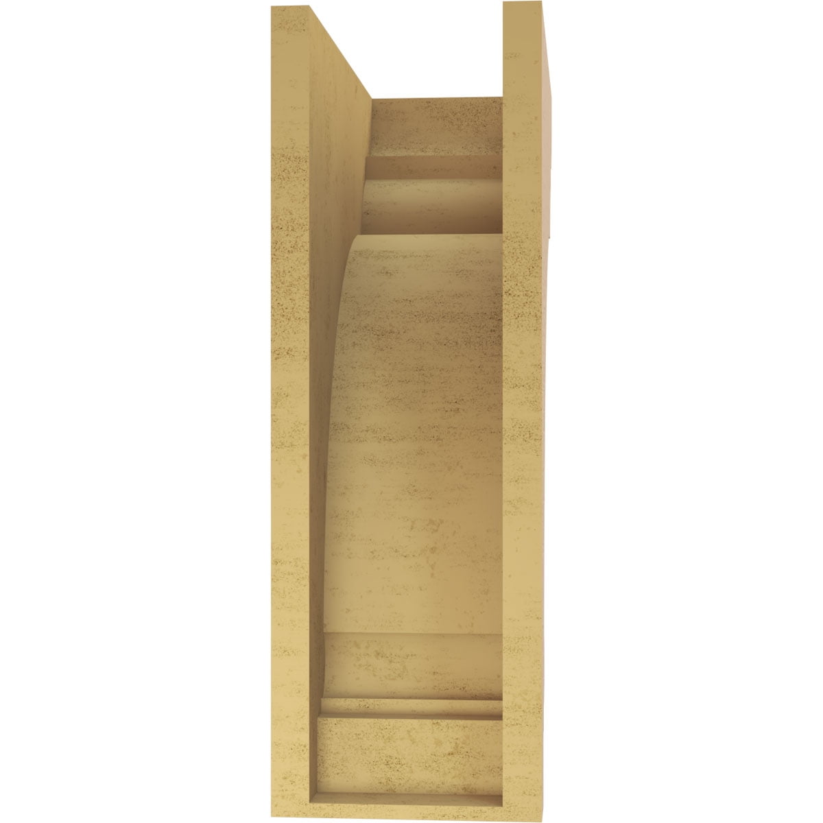 7"W x 14"D x 21"H Classic Hughes Rough Cedar Woodgrain TimberThane Corbel, Primed Tan