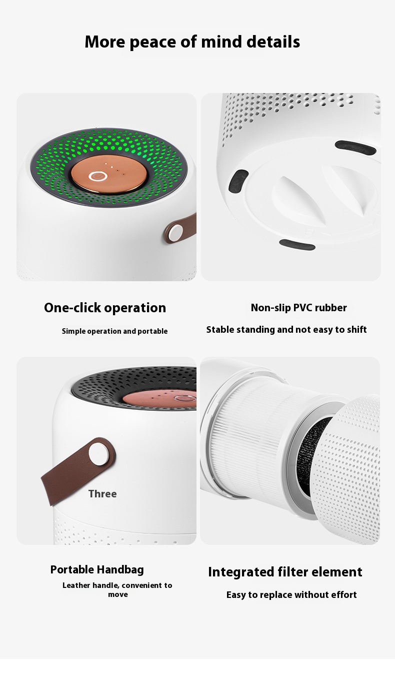 Air Purifiers for Bedroom, Air Purifiers for Home, Pets, Office, Quiet Small Air Filters with Sleep Mode Speeds Control