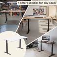 thumbnail image 4 of Mount-It! Hand Crank Sit-Stand Black Desk Frame with White Tabletop, 4 of 9