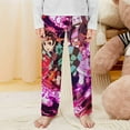 thumbnail image 2 of Demon Slayer Pajama Pants Long Sleep Pants Soft Elastic Waist PJ Bottoms Lounge Pants, 2 of 7