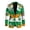 Clover and Skull Pattern, variant on Rainbow Clover Polyester Suit Jackets with Multiple Pockets, Slim Slim Fit Sport Coat for Casual