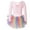 Pink, variant on Girls Long Sleeves Tutu Dance Dress Ballet Leotard For Practice With Glitter Sequin Design And Crotch Snap Skirt