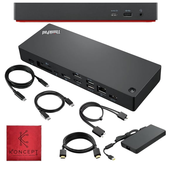 40B00300Us Estación De Acoplamiento Thinkpad Usb C: Compatible Con Pantalla 4K Base De Acoplamiento Lenovo Thunderbolt 4 Con Cables Hdmi Dp Y Thunderbolt De 300 W