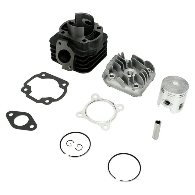 Kit de Piston de Cylindre, Kit de Réparation en Alliage d'Aluminium 11 Pcs Haute Résistance Alésage 47mm pour Moteur Jog 50cc 1E40QMB