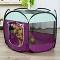 thumbnail image 2 of FurHaven Pet Products Mesh Open-Air Pet Playpen - Purple, Medium, 2 of 12