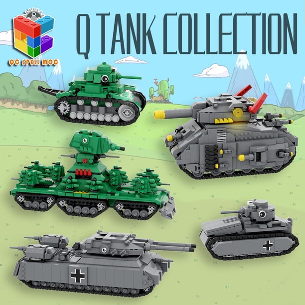 Seven color creative building blocks MOC World War II KV44 German
