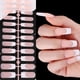 thumbnail image 4 of 24 uñas postizas estilo francés, uñas postizas largas, rosas y blancas, para mujeres y niñas, 4 of 6
