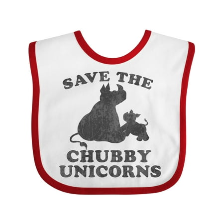 

Inktastic Save the Chubby Unicorns with Cute Rhinos Gift Baby Boy or Baby Girl Bib