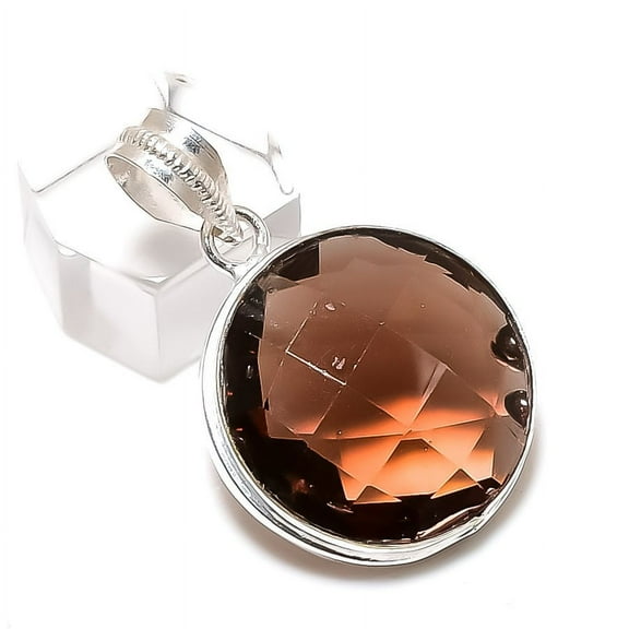 Natural Morganite Gemstone Handmade 925 Sterling Silver Gift Pendant 1.62"