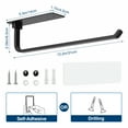 thumbnail image 2 of NIFFGAFF Towel Paper Holders Wall Mount: Kitchen and Bathroom Self Adhesive Rack, Holder for Cabinet Counter, Under Cabinet Hanging Shelf, Toilet Paper Hanger, Aluminum, Black, 2 of 5