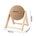 thumbnail image 3 of TIMIFIS Cat Toy Cat Scratching Board Cat Toy Wooden Cat Scratching Ball Grinding Claw Hand Wrapped Sisal Rope Cat Climbing Frame Durable Cat Scratching Post Pet Supplies Interactive -, 3 of 9