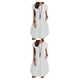 thumbnail image 3 of Sonducket Vestido de mujer de poliéster Jersey de color sólido Reemplazo Casual Transpirable Doble bolsillo Vestidos para niñas Ropa blanca Blanco S 2Conjunto, 3 of 6