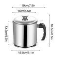 thumbnail image 3 of Stainless Steel Pot 1.8L Stainless Steel Oil Pot Large-Capacity Filter Oil Oil Storage Tank Household Oil Pot with Filter Return Oil Cup Stainless Steel Cup, 3 of 9