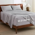 thumbnail image 1 of Juego de sábanas Bedsure GentleSoft Deep Pocket Queen, color gris claro, 1 of 6