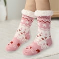 thumbnail image 2 of CYSFASHION Socks for Women Compression Cozy Winter Fashion Impact Early Fall Fashion Plush Christmas Gifts Fuzzy Socks Pink, 2 of 9