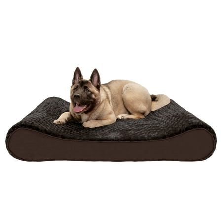 UPC: 0842229117875 | FurHaven Pet Dog Bed | Memory Foam Ultra Plush Luxe Lounger Pet Bed for Dogs & Cats  Chocolate  Jumbo Plus