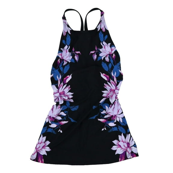 Calvin Klein Women's Tankini Top Swim Bathing Suit Printed Crossback X-Small New