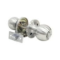 thumbnail image 1 of Jessar - Bedroom or Bathroom Door Handle with Lock, Silver, 1 of 1