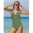 thumbnail image 2 of Traje de baño KANGKANG para niñas de una sola pieza, verde, con funda, tallas 11-12, 2 of 7