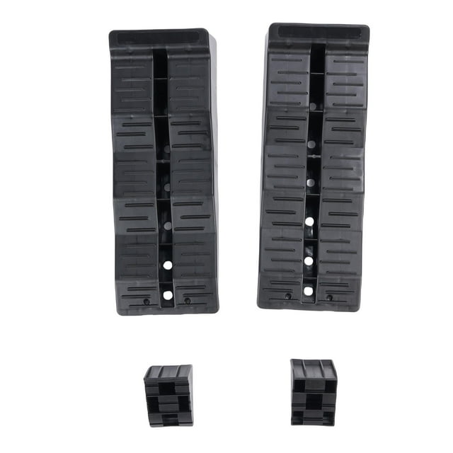 HDPE RV Leveling Ramps, 11000LBScamper or Trailer Leveler or Wheel Chocks for Stabilizing Uneven Ground and Parking, Maximum Grip, Achieve Accurate Leveling