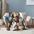 thumbnail image 5 of Sebastian Stan Blanket Soft and Warm Lightweight Fluffy Throws Blankets Rug Carpet Gift for Beach Yoga Bedroom Living Room Decoration Sofa Camping Trip Dorm Decor All Season, 5 of 6