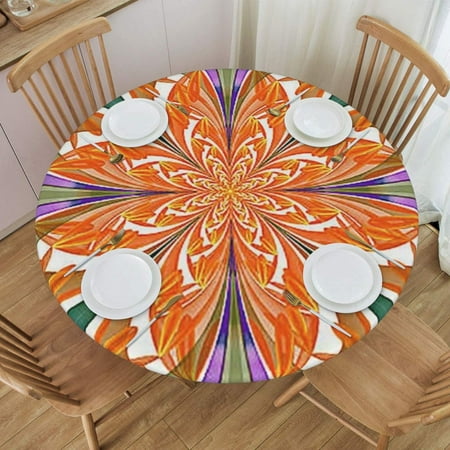 

Datura Multi Color Anti-Wrinkle Round Tablecloth for Dining Use 40 -48 24jl16caA172