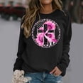 thumbnail image 2 of QATAINLAV T-Shirts pour Femmes Cancer du Sein Automne Manches Longues Col Rond T-Shirt Imprimé Graphique Nouveauté Chandail en Molleton Mignon Chandail Sortie Tops Ventes Prime Aujourd'hui Noir m, 2 of 6