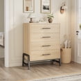 thumbnail image 3 of Commode à 4 Tiroirs de 38,6 Po de Hauteur, Coffre de Rangement Autoportant en Bois pour Chambre, Garde-Robe et Salon, 3 of 8