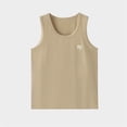 thumbnail image 4 of Fesfesfes Kids Solid Color Sleeveless Round Neck Vest Casual Outdoor Comfortable Top for Boys 2 -15 Years Summer Active Playwear Summer Clothes, 4 of 6