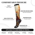 thumbnail image 5 of Compression Socks for Women and Men - Sunshine Flower Meditating Cat Compression Socks Circulation for Workout, 5 of 8