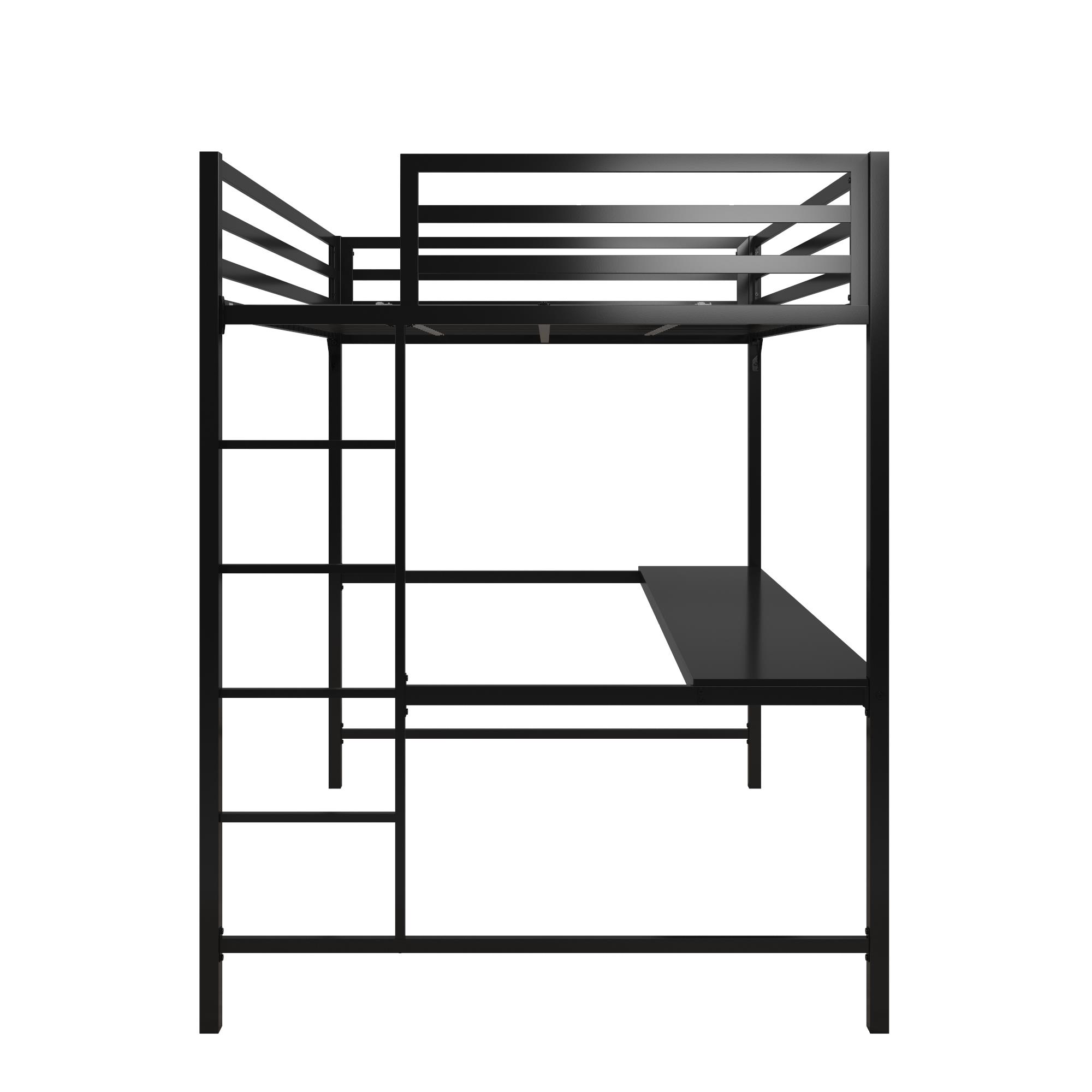 DHP Miles Metal Full Loft Bed with Desk, Black - Walmart.com