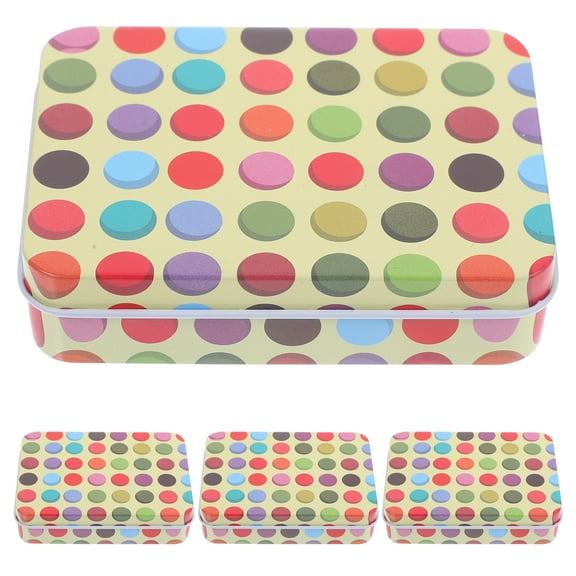 GOOHOCHY Tinplate Playing Card Box Game Card Organizer Rectangular Storage Case For Card Home Use