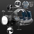 thumbnail image 3 of Rechargeable LED Headlamps for Adults, 90000 Lumens Super Bright Headlamp Flashlight 90° Adjustable 4 Modes, 3 of 4