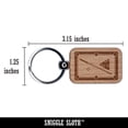 thumbnail image 2 of Billiard Pool Table Rectangle Keychain Charm Tag - Engraved Wood, 2 of 6