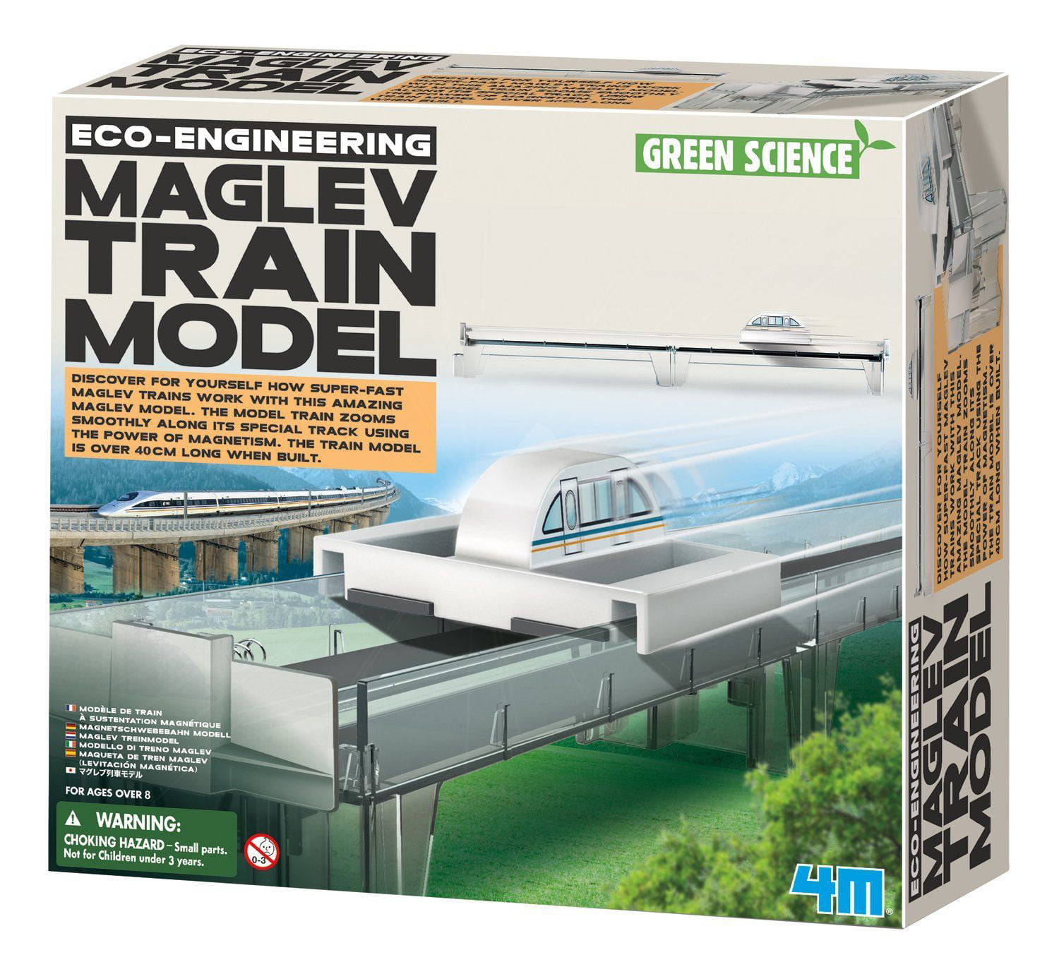 4M Eco-Engineering Maglev Train Model Science Kit Educational Toy for Kids 