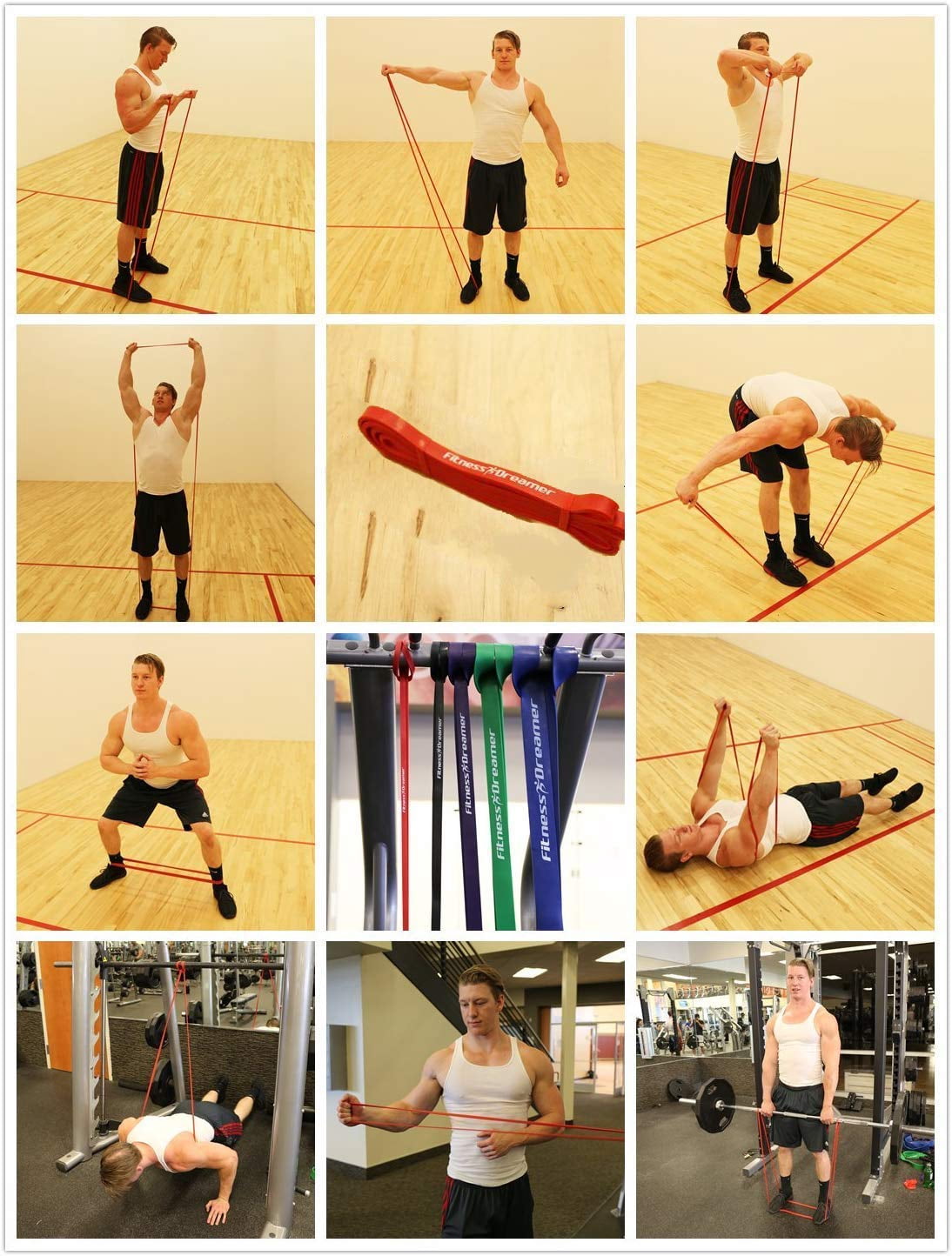 FIT PRIDE Resistance Band for Pull Up Exercise Stretchable Increase Mobility for Powerlifting Great for Workout Includes Free Fitness Guide
