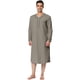 thumbnail image 1 of INSPIRE CHIC Camisón de algodón para hombre, camisón de manga larga, camisón Henley, ropa de dormir gris S, 1 of 5