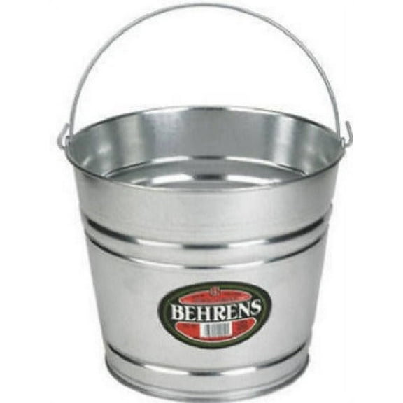 Behrens 1214GS 14 Quart Galvanized Sheet Steel Water Pail / Bucket With Handle - Quantity of 2