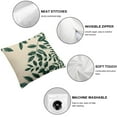 thumbnail image 4 of Nawypu  Embroidered Throw Pillow Covers Surrounding Green Leaves Decorative Pillowcases Farmhouse Cotton Pillow Cushion Cases Boho Home Decor Square Floral Pillow Case&nbsp;2pc, 4 of 6