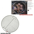 thumbnail image 4 of Bbq Shiny Nickel Plated Steel Cooking Grid For Weber Charcoal Grills,Jom Barbecue Grill,Smokey Mountain Cooker Smoker, Bar-B-Kettle, 17.5" A, 4 of 5