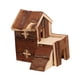 thumbnail image 3 of Casa de madera para hámster, jaula para hámster, refugio para hámster, refugio para animales pequeños, hábitat para hámster enano, chinchilla, 3 of 7