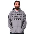 thumbnail image 5 of Funny Tell Your Cat I Said Psps Joke Unisex Plus Fleece Graphic Hoodie Brisco Brands 2X, 5 of 6