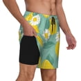 thumbnail image 2 of Kdxio Lemons Print Men'S Swim Trunks With Compression Liner 7 Inch Inseam Quick Dry Swim Shorts, 2 of 7