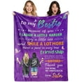 thumbnail image 1 of LHSHID StellarStyle Best Friends Birthday Gifts for Women Personalized Blanket with Photo Custom Best Friend Blanket Friendship Gifts for Women Friends BFF Unique Besties Gifts 40x50in, 1 of 4