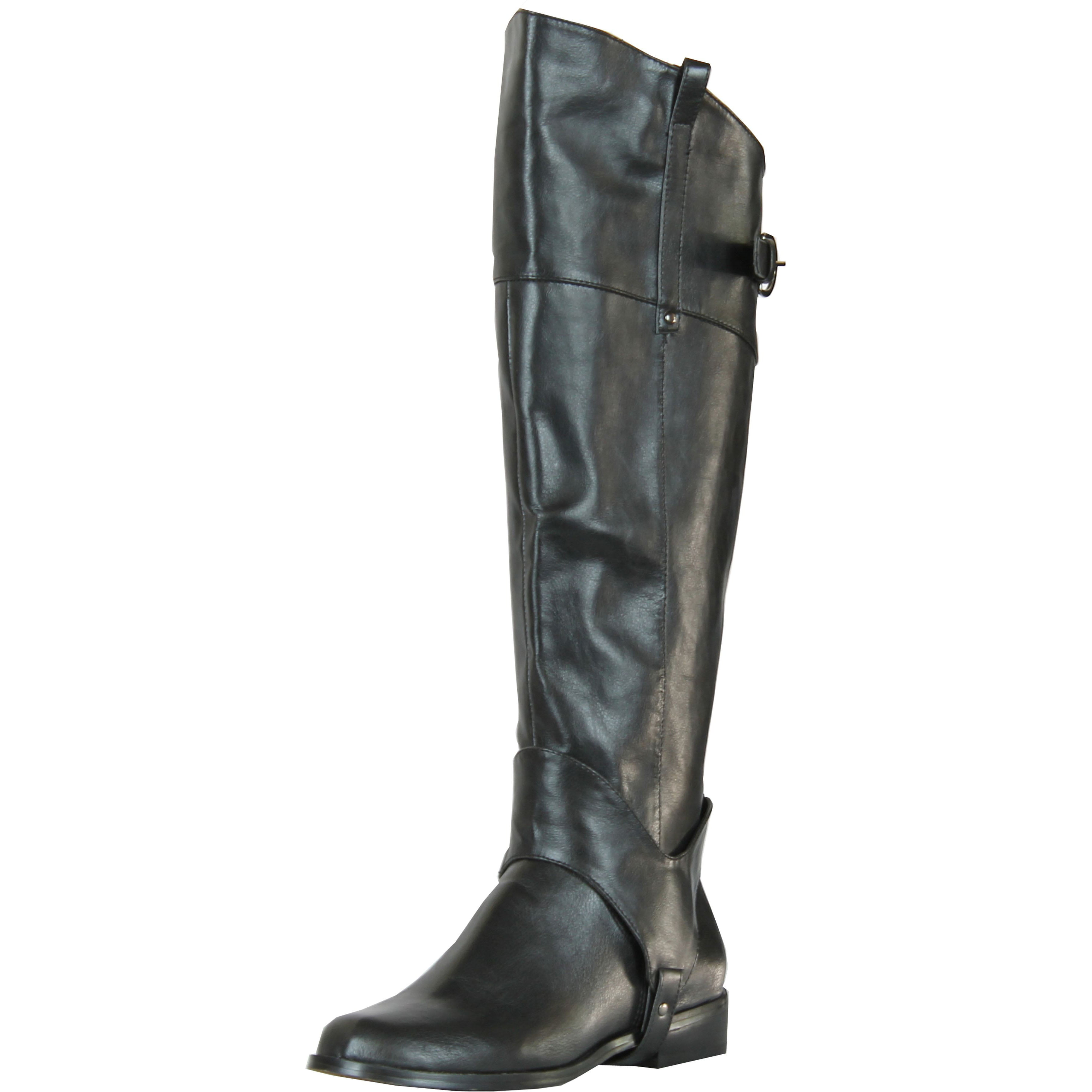 Restricted Womens Derby Fashion Riding Boots, Black., 7 - Walmart.com