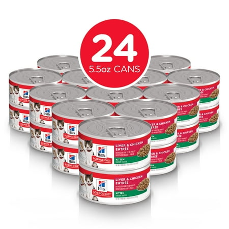 UPC: 0052742660011 | Hill s Science Diet Kitten Canned Cat Food Liver & Chicken Entrée 5.5 oz 24 Pack wet cat food