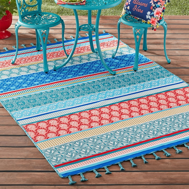 Multi Color Outdoor Rug Com, Do Outdoor Rugs Protect Decks From Rust